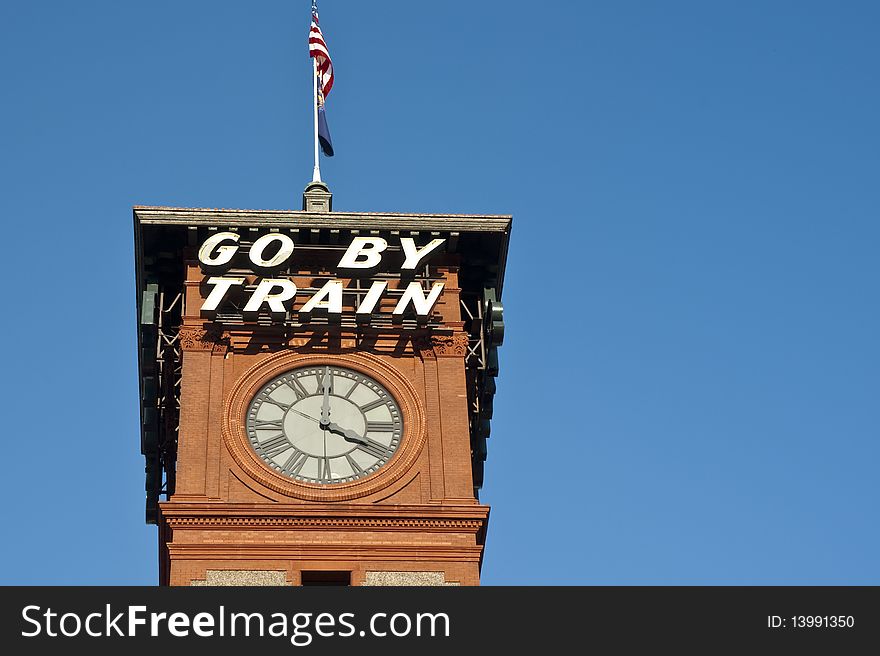 Tower, Union Station, train station, Portland Oregon. Tower, Union Station, train station, Portland Oregon