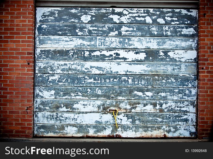 Detail of decayed grunge door texture