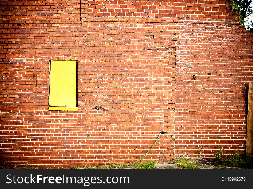 Grunge Wall Yellow Window