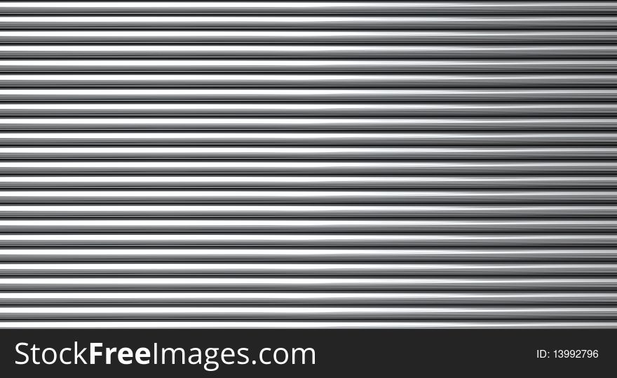 Background made up of horizontal chrome bars with reflections on them. Background made up of horizontal chrome bars with reflections on them