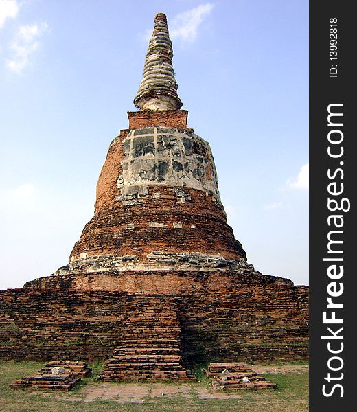 Ancient city's pagoda in Ayutthaya, Thailand. Ancient city's pagoda in Ayutthaya, Thailand