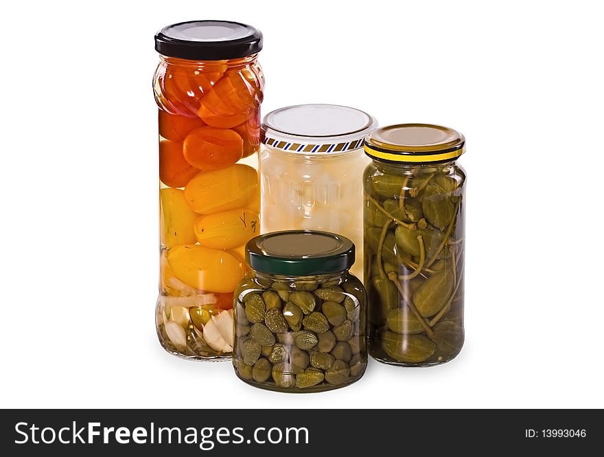 Jars Of Marinaded Vegetables