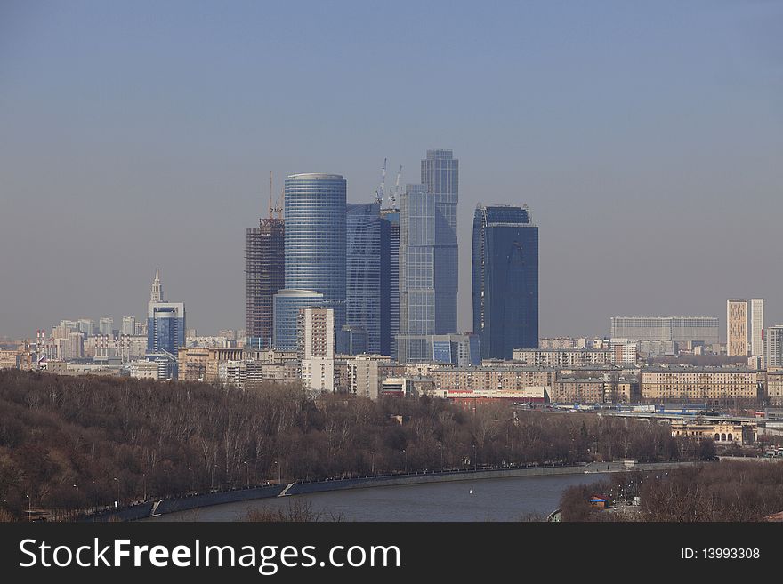 View of Moscow city in Russia. View of Moscow city in Russia