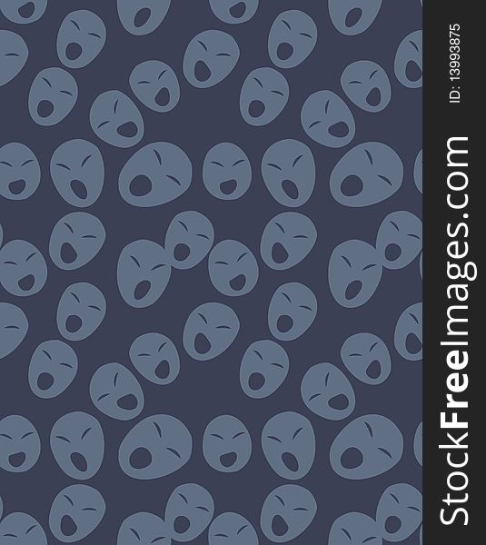 Background - Wallpapers with faces of people on a dark background - vector illustration