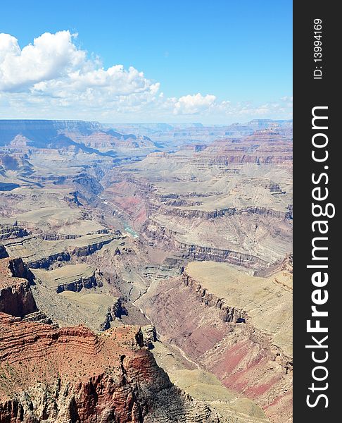 Spectacular view of the Grand Canyon National Park, from the southern rim in Arizona,