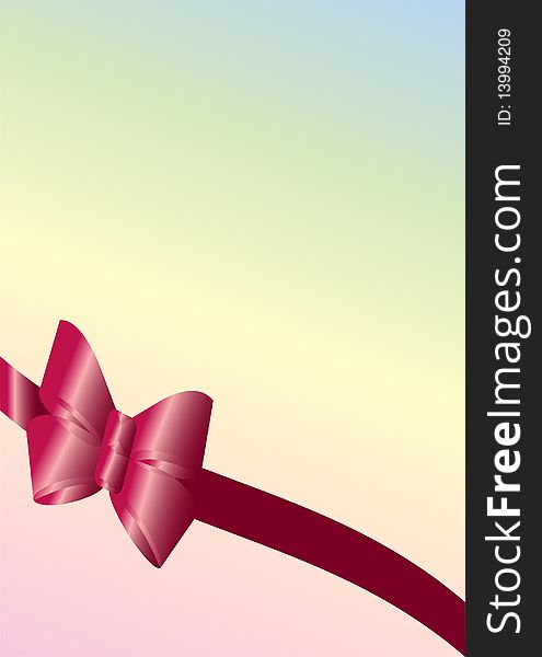 Vector illustration of Red bow