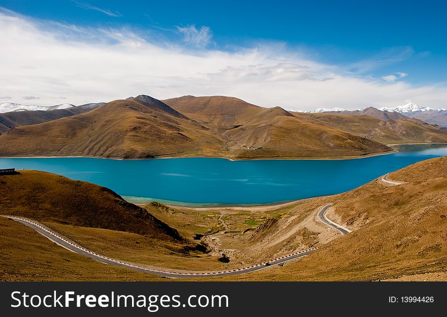 Scenery of mountains and lakes in Tibet. Scenery of mountains and lakes in Tibet