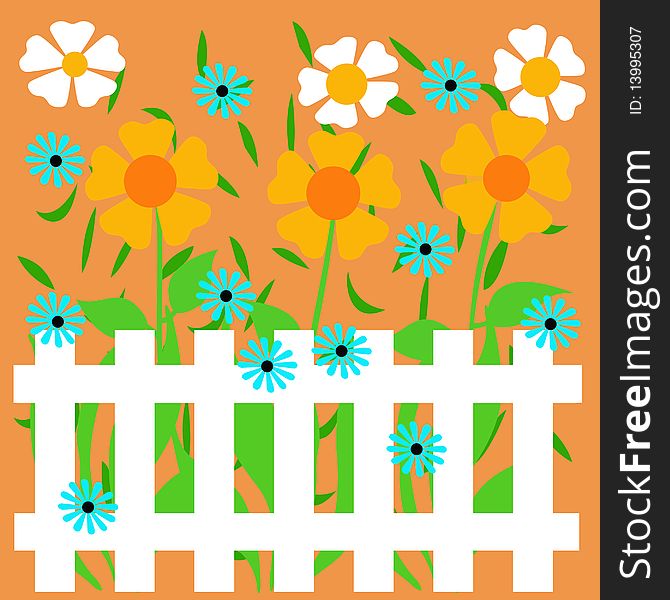 Garden fence illustration