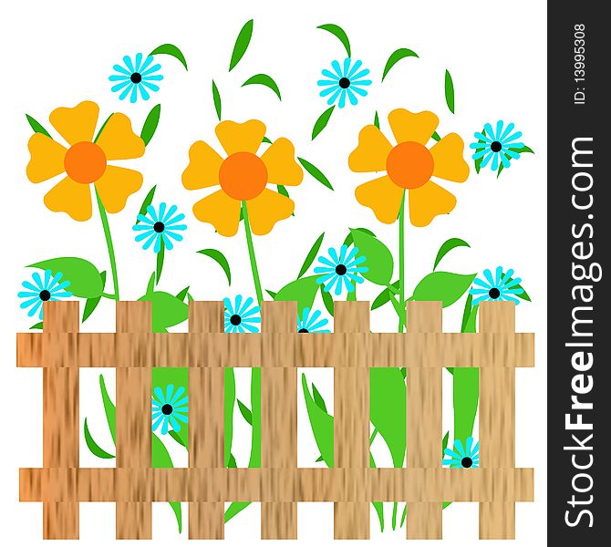 Garden fence illustration