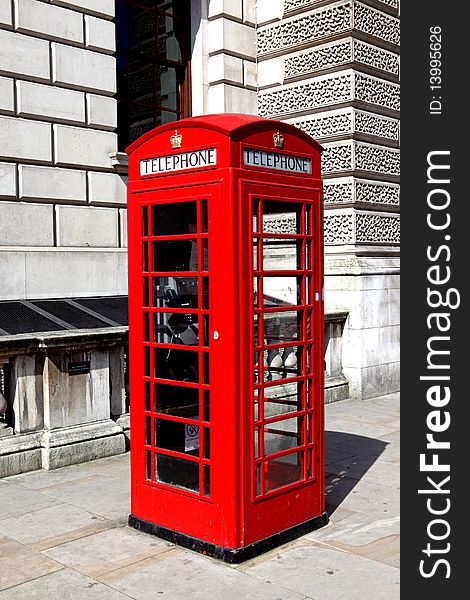 An old style telephone box
