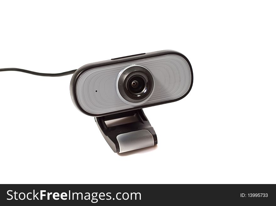 Digital webcam on white background