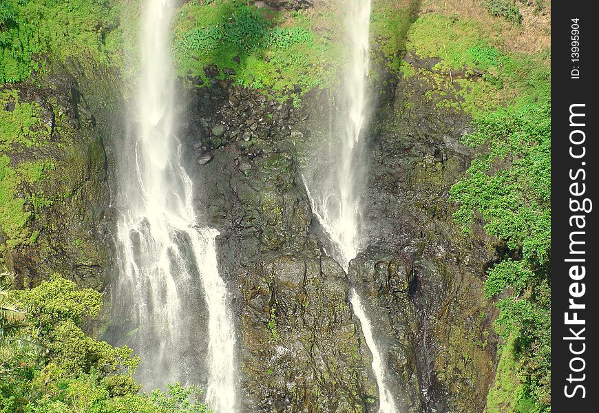 Beautiful waterfalls in the Indian tropics. Beautiful waterfalls in the Indian tropics.