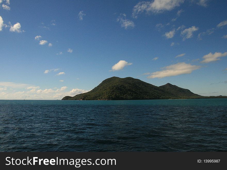 Mountain in the middle of the ocean. Mountain in the middle of the ocean