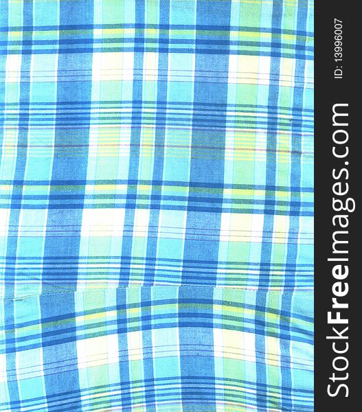 Turquaz, blue, white and  yellow checked cloth. Turquaz, blue, white and  yellow checked cloth