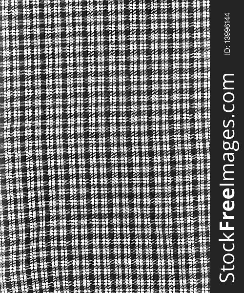 Black and white checked cloth