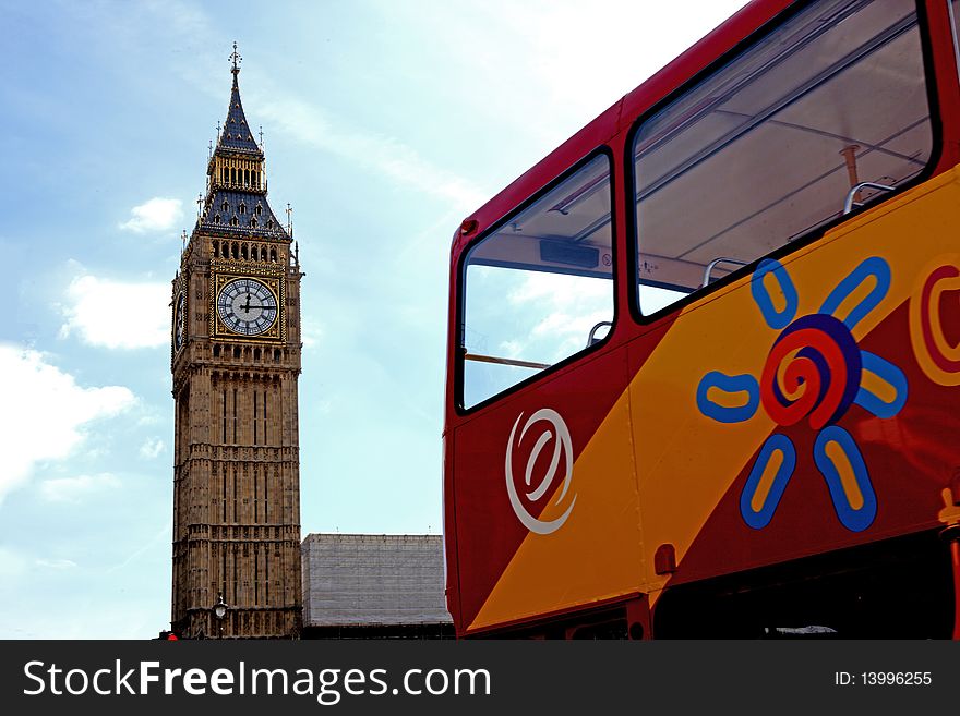 Big ben and red bus