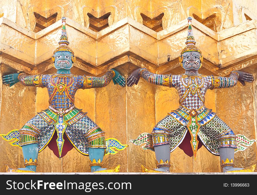Defender of pagoda,art of thailand