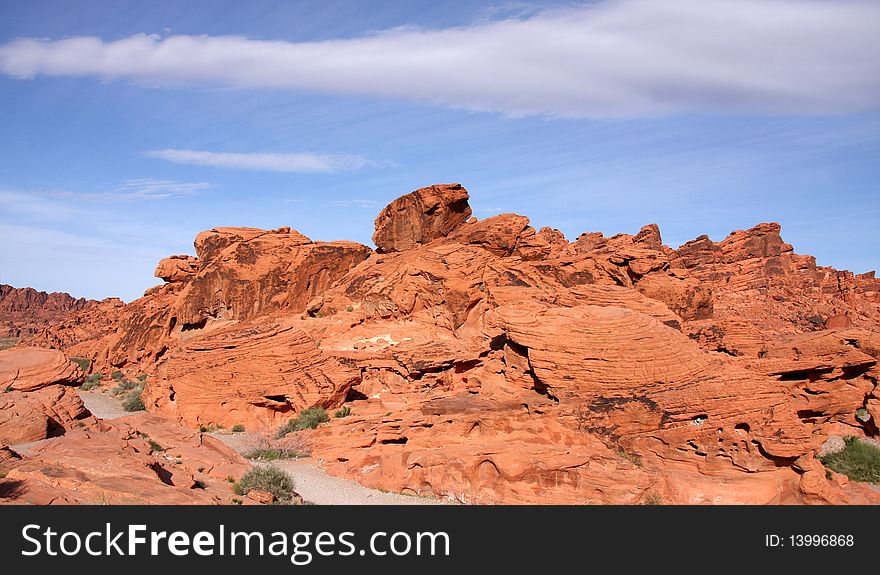 Red rock walls in the Valley of Fire Nevada. Red rock walls in the Valley of Fire Nevada