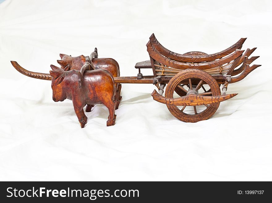 Isolated Thai Oxcart Model in Thailand