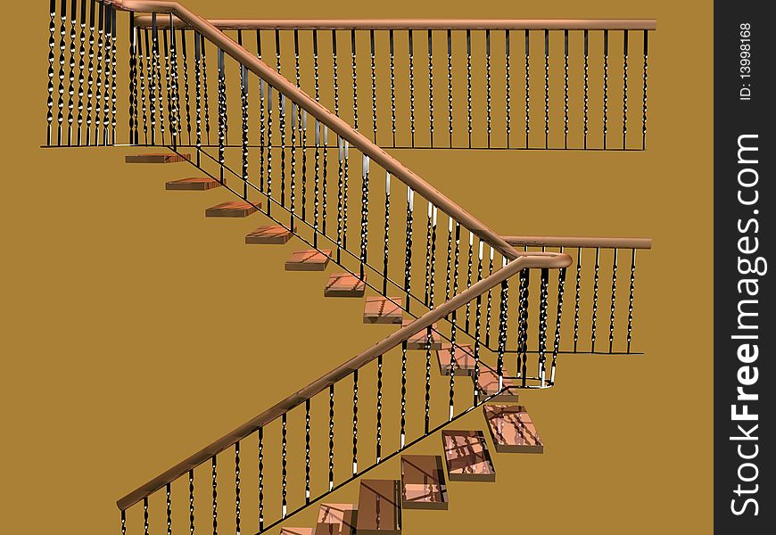 Staircase Of White Oak