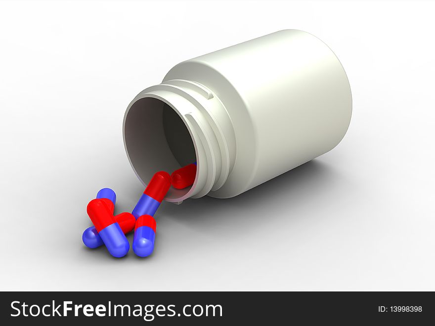 Pill Bottle With Pills