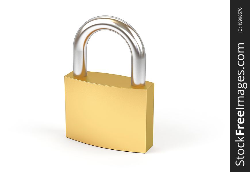 Padlock on a white background.