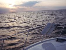 Sunset On The Boat Royalty Free Stock Image Sunset On The Boat Royalty Free Stock Image