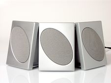 Three Speakers Royalty Free Stock Photography Three Speakers Royalty Free Stock Photography