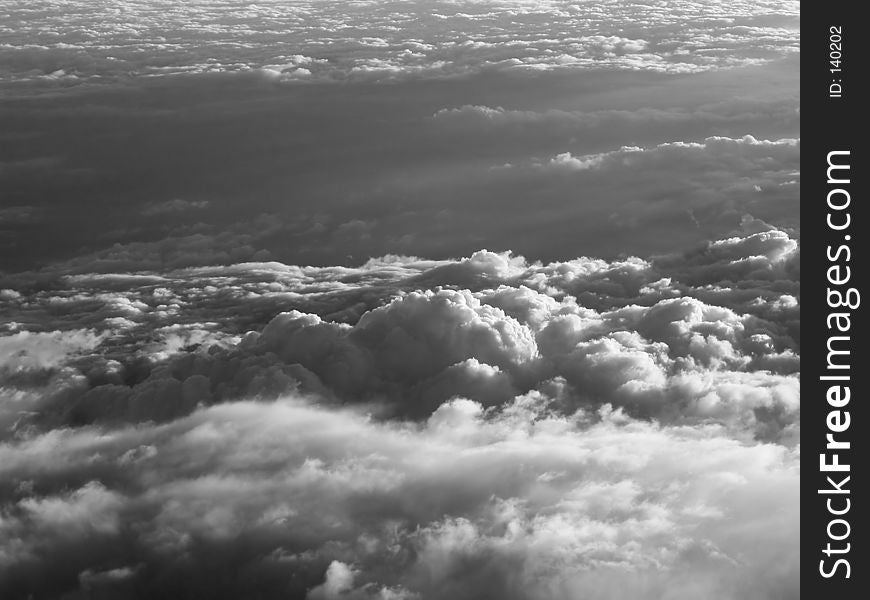 Over the clouds B&W