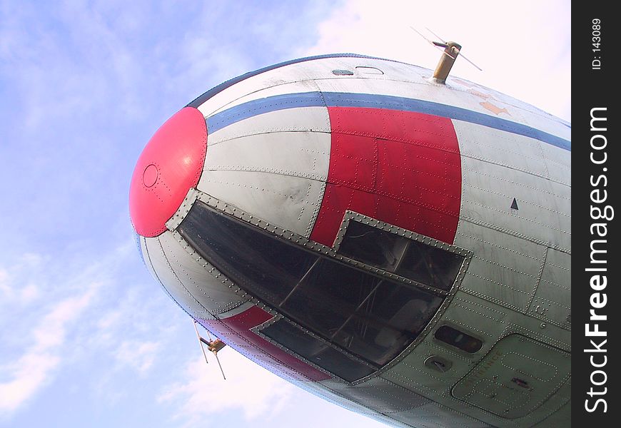 Nose of an old aircraft. Nose of an old aircraft