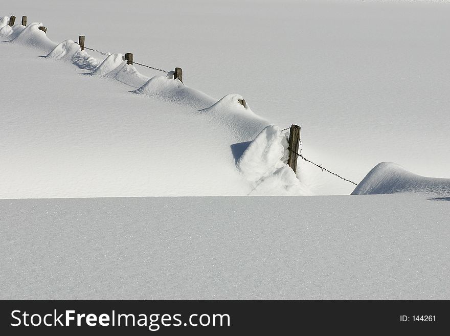 Austria - snowy fence