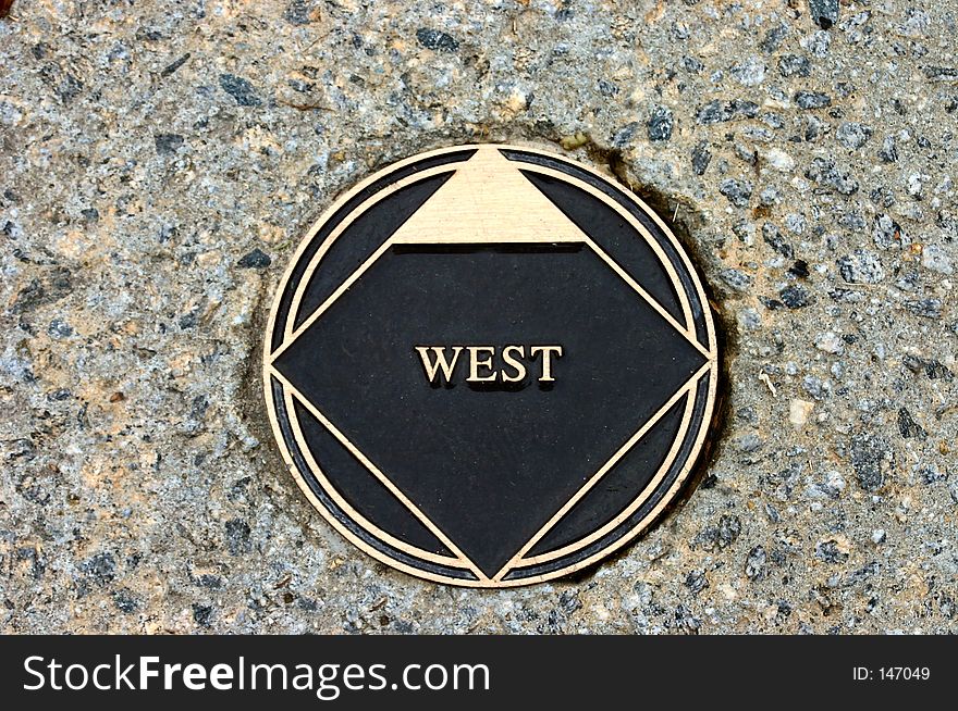 West navigation marker. West navigation marker