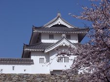 Japanese Castle In Spring-time Stock Image Japanese Castle In Spring-time Stock Image