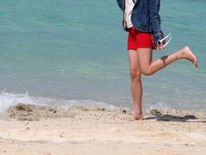 Happy Beach Feet Stock Images Happy Beach Feet Stock Images
