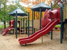 Playground In Fall 2 Royalty Free Stock Photos