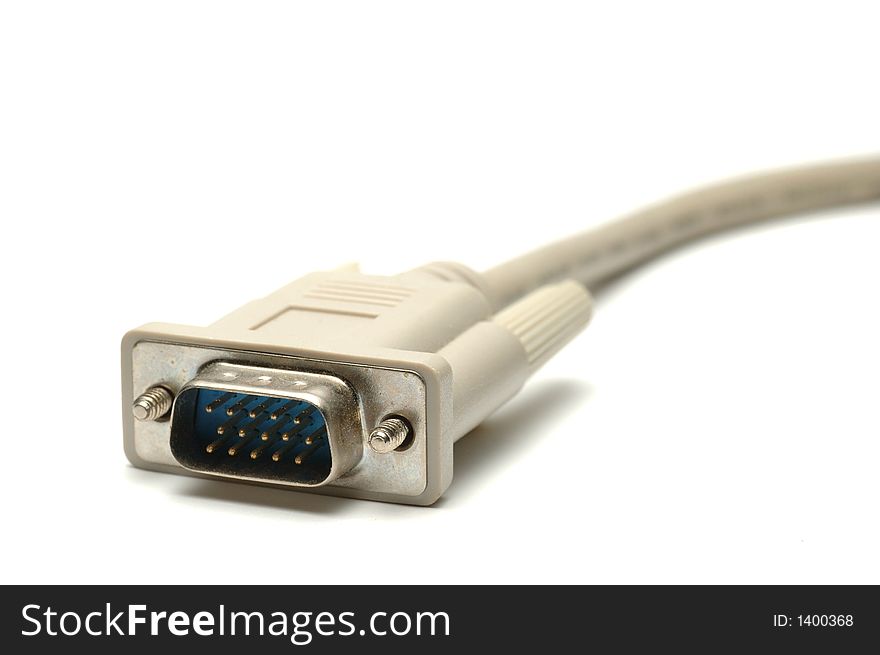 Video cable isolated over white background