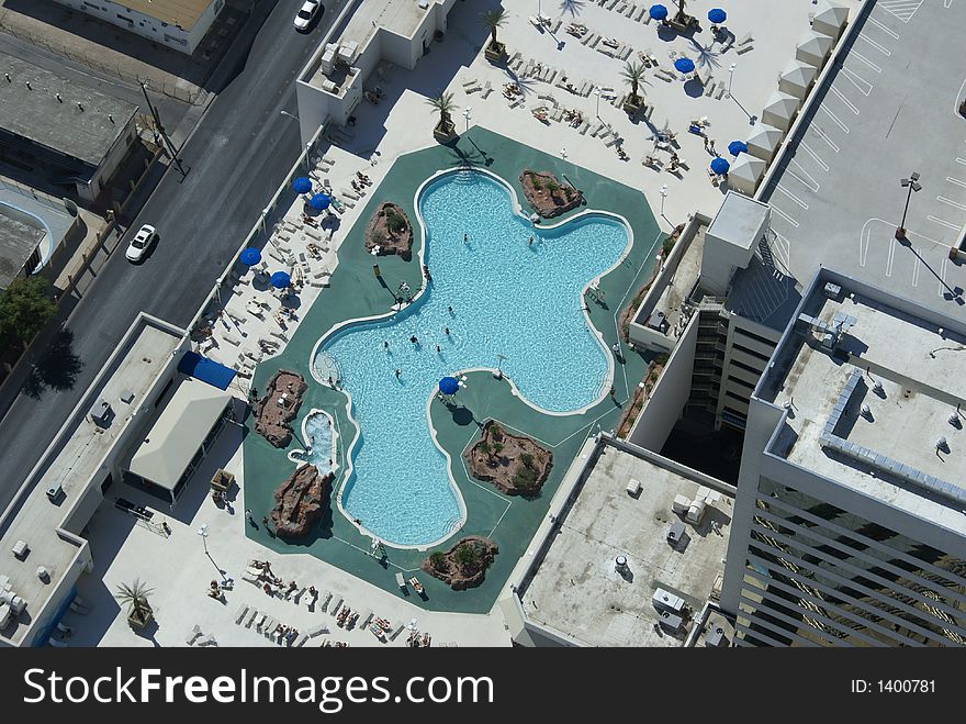 Rooftop pool in Las Vegas