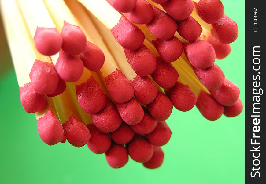 Group of match sticks seen up close. Group of match sticks seen up close