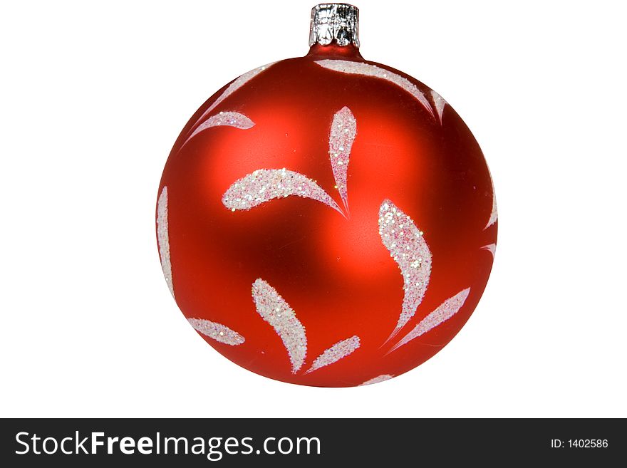 Christmas balls, isolated on white, clipping path included