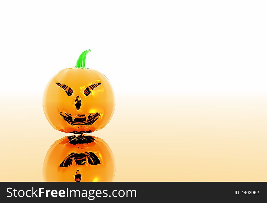 Pumpkin lite up for halloween