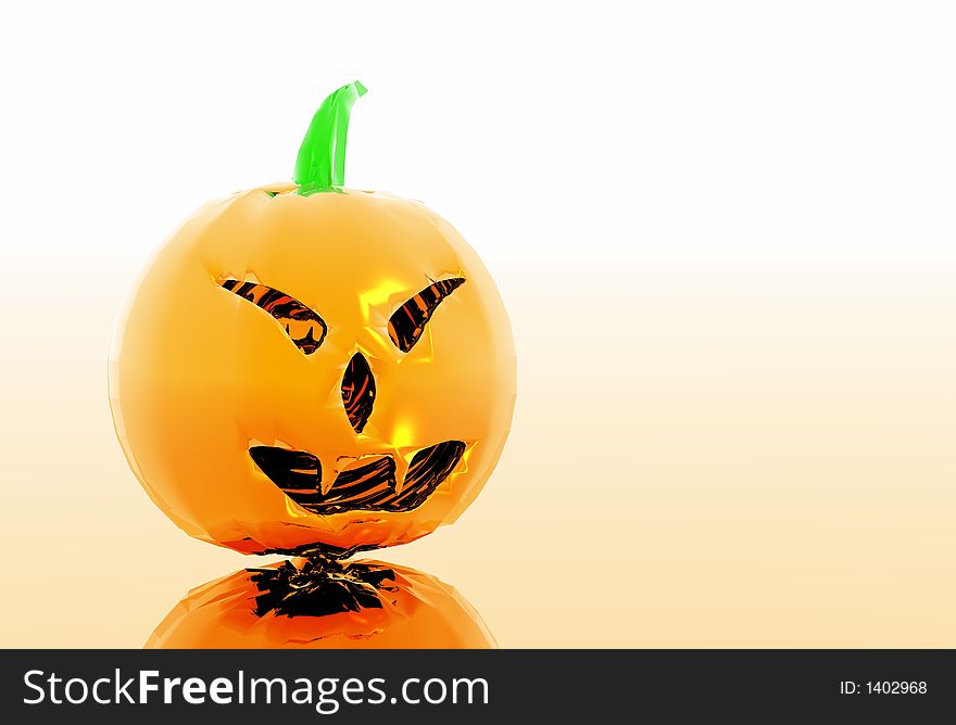 Pumpkin lite up for halloween