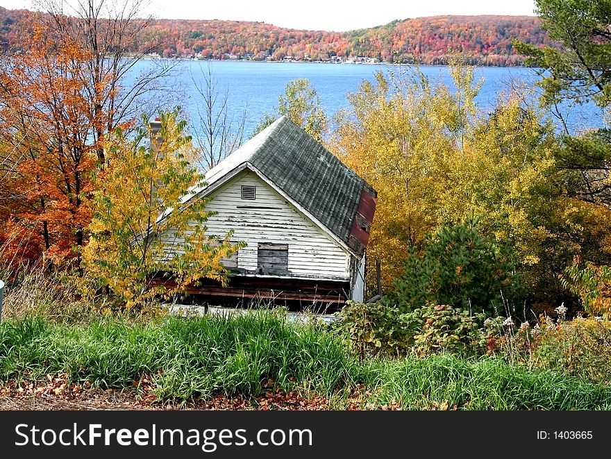 Abandoned House By Beautiful Lake Side