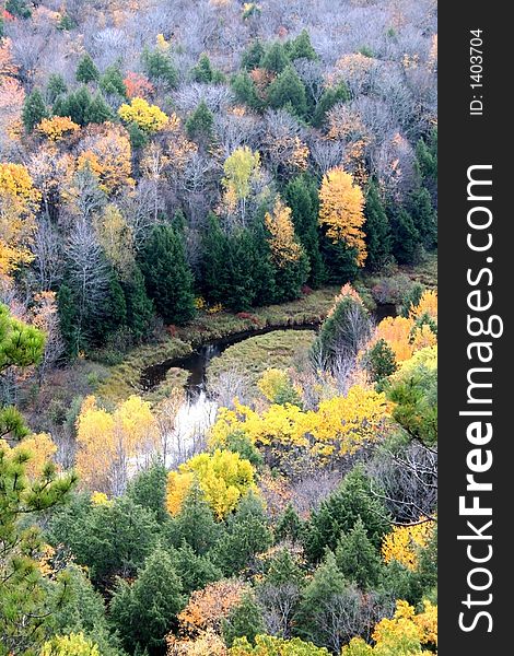 Mountains at copper harbor michigan during Autumn time. Mountains at copper harbor michigan during Autumn time