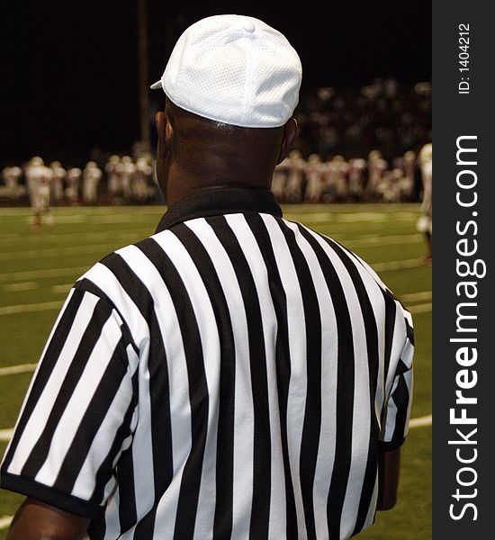 Lone referee close-up