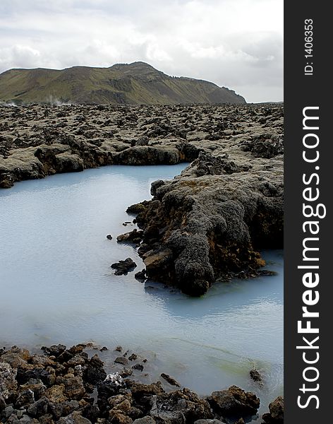 Heating plant outside the Blue Lagoon, a geothermal bath resort in Iceland.