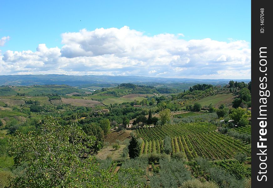 The view of the Tuscan landscape. The view of the Tuscan landscape.
