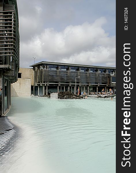 The Blue Lagoon, a geothermal bath resort in Iceland.