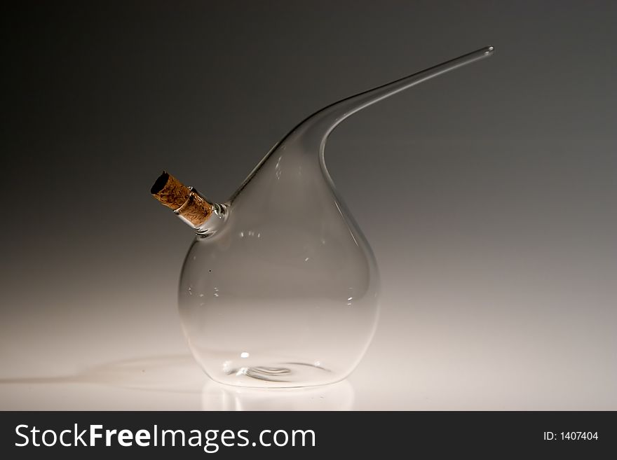 A volumetric flask with cork