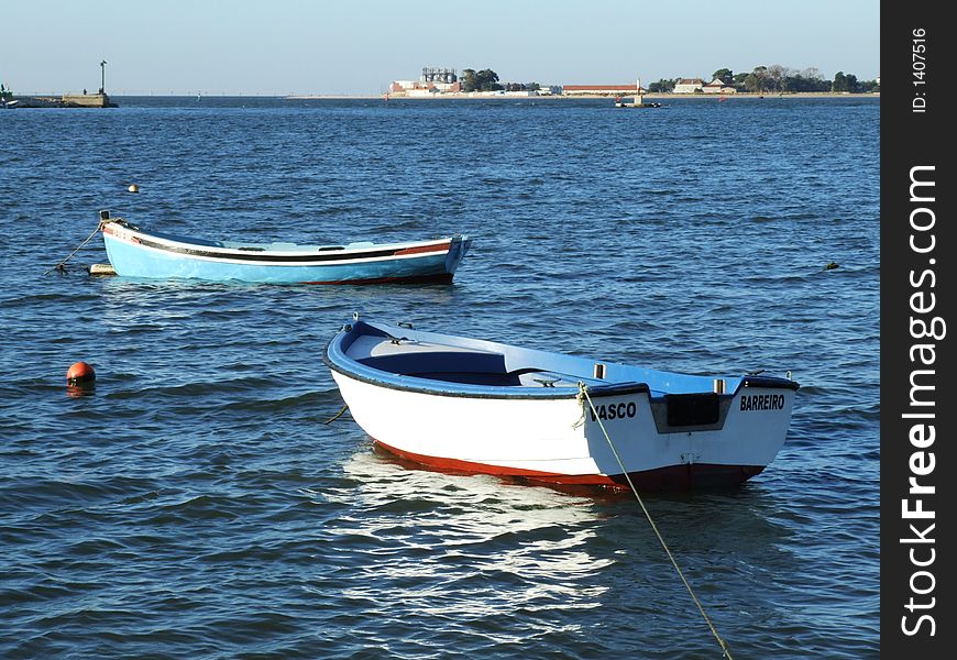 A boat restin in Tagus. A boat restin in Tagus