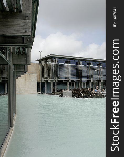 The Blue Lagoon, a geothermal bath resort in Iceland.